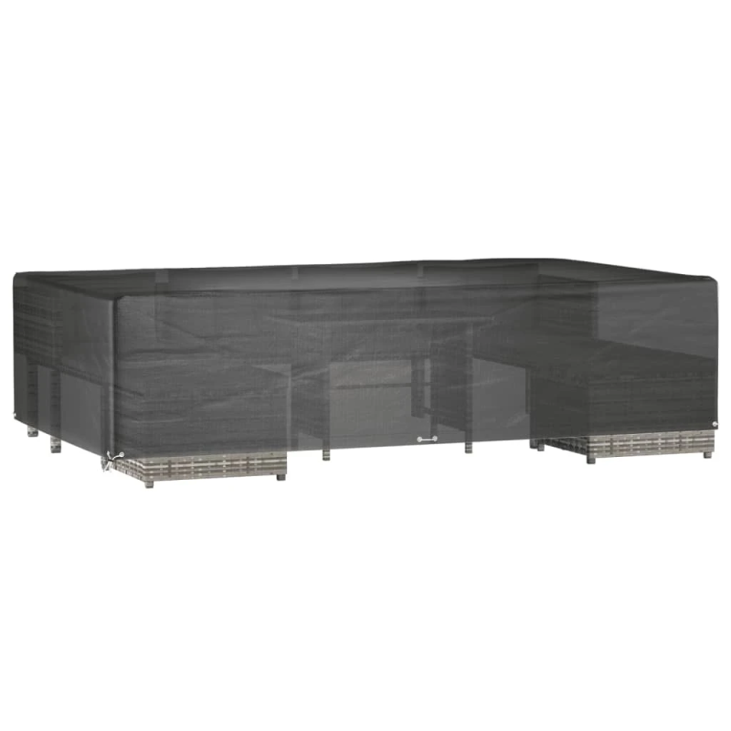 vidaXL dārza mēbeļu pārklājs, 12 gredzeni, 315x180x75 cm, taisnstūra