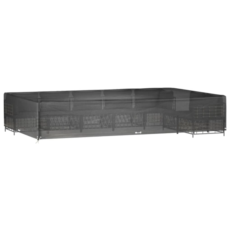 vidaXL dārza mēbeļu pārklājs, 16 gredzeni, 325x205x60 cm, taisnstūra