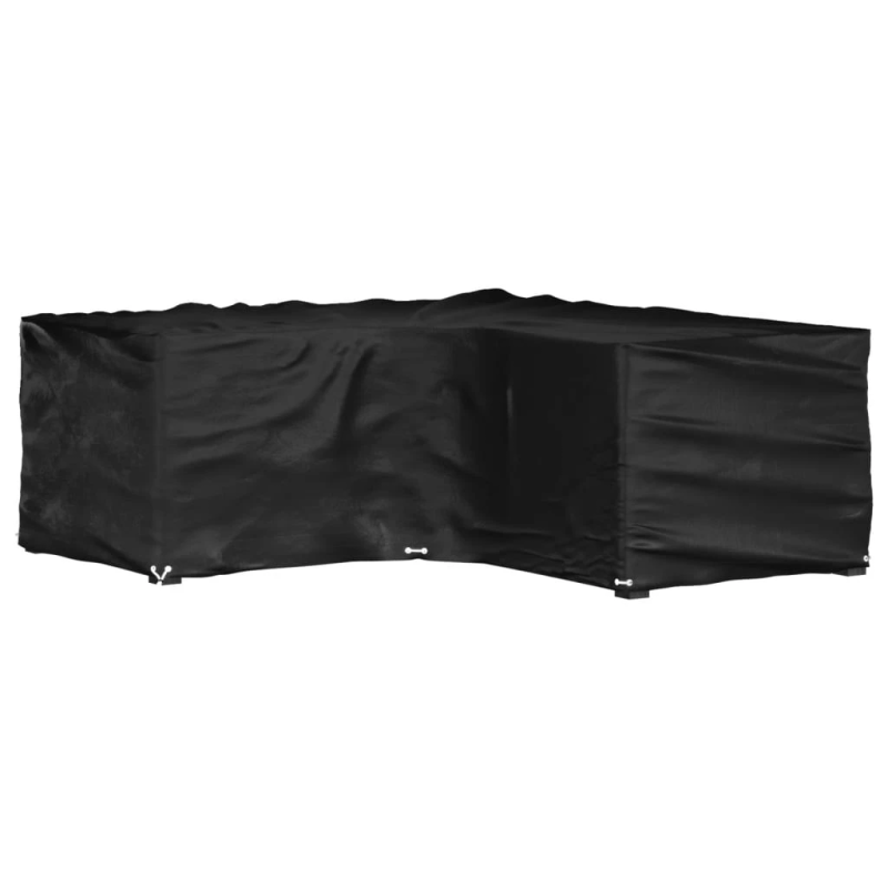 vidaXL dārza mēbeļu pārklājs, L-forma, 16 gredzeni, 215x215x70 cm