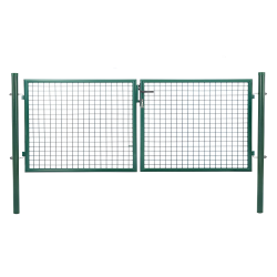 Vārti 4m x1.5m+slēdzis+2 rokt. Zaļš