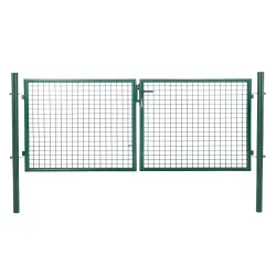 Vārti 4m x1.5m+slēdzis+2 rokt. Zaļš
