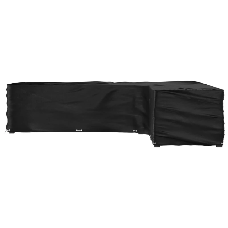 vidaXL dārza mēbeļu pārklājs, L-forma, 20 gredzeni, 300x300x70 cm