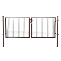 Vārti 4m x1.5m+slēdzis+2 rokt. Brūns