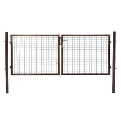 Vārti 4m x1.5m+slēdzis+2 rokt. Brūns
