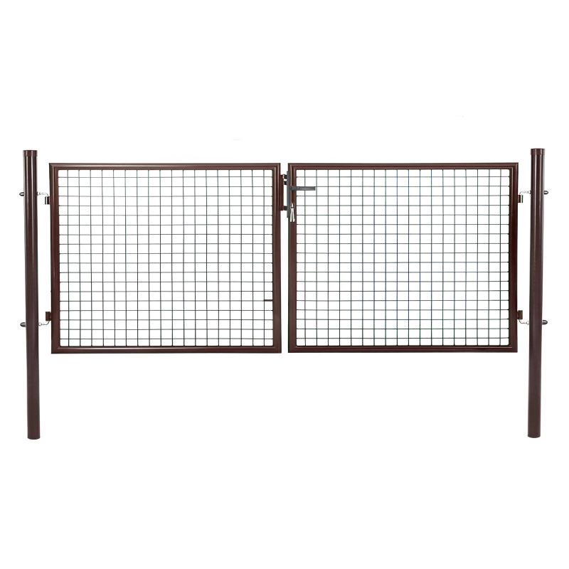 Vārti 4m x1.5m+slēdzis+2 rokt. Brūns