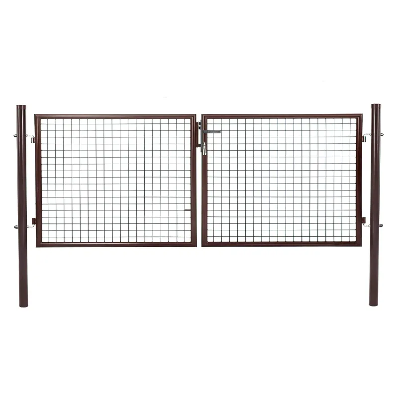 Vārti 4m x1.5m+slēdzis+2 rokt. Brūns