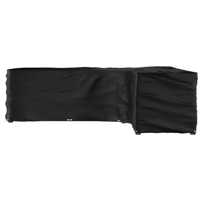 vidaXL dārza mēbeļu pārklājs, L-forma, 20 gredzeni, 300x300x90 cm