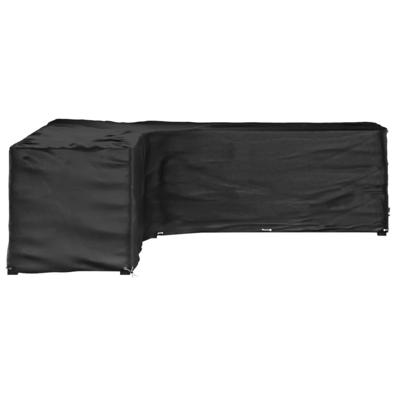 vidaXL dārza mēbeļu pārklājs, L-forma, 20 gredzeni, 300x300x90 cm