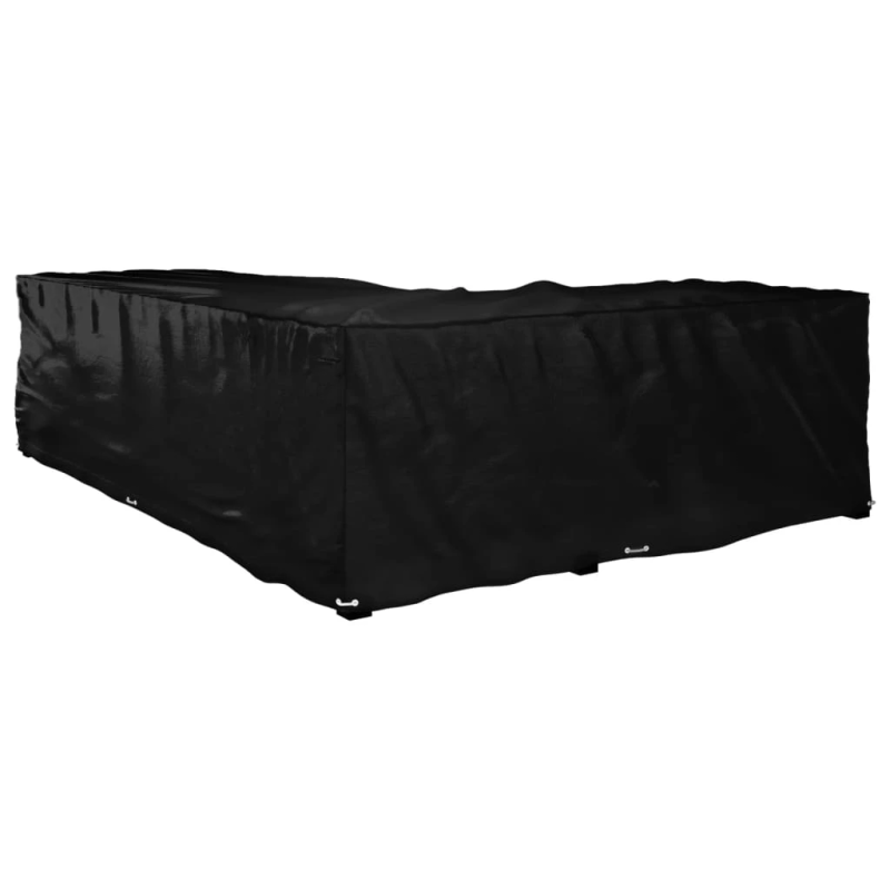 vidaXL dārza mēbeļu pārklājs, L-forma, 18 gredzeni, 220x285x80 cm