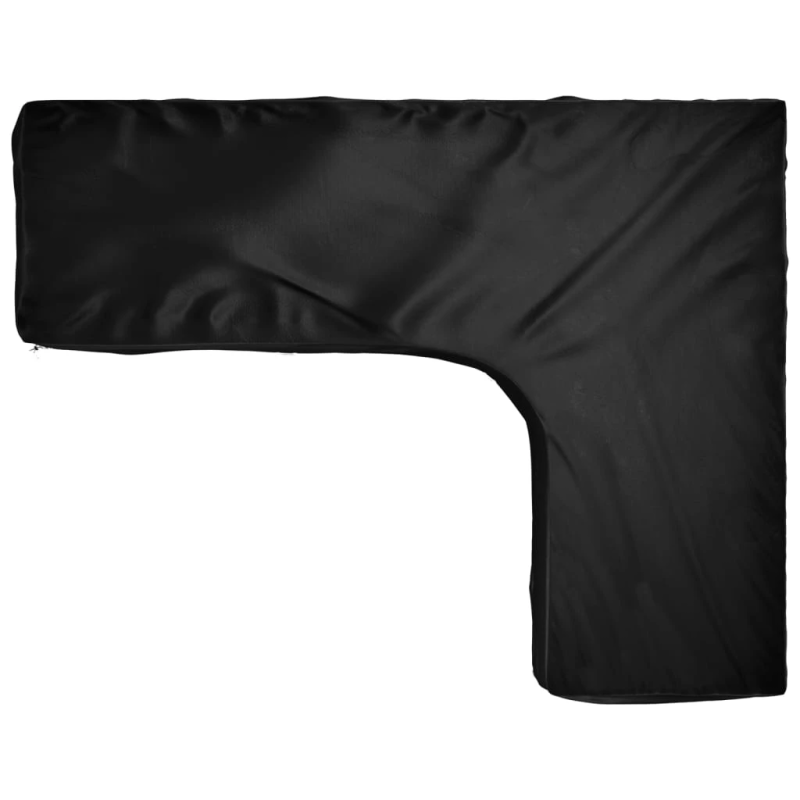 vidaXL dārza mēbeļu pārklājs, L-forma, 18 gredzeni, 285x220x80 cm