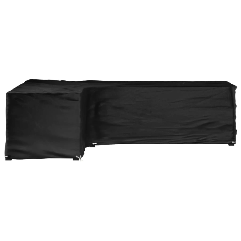 vidaXL dārza mēbeļu pārklājs, L-forma, 16 gredzeni, 210x260x80 cm