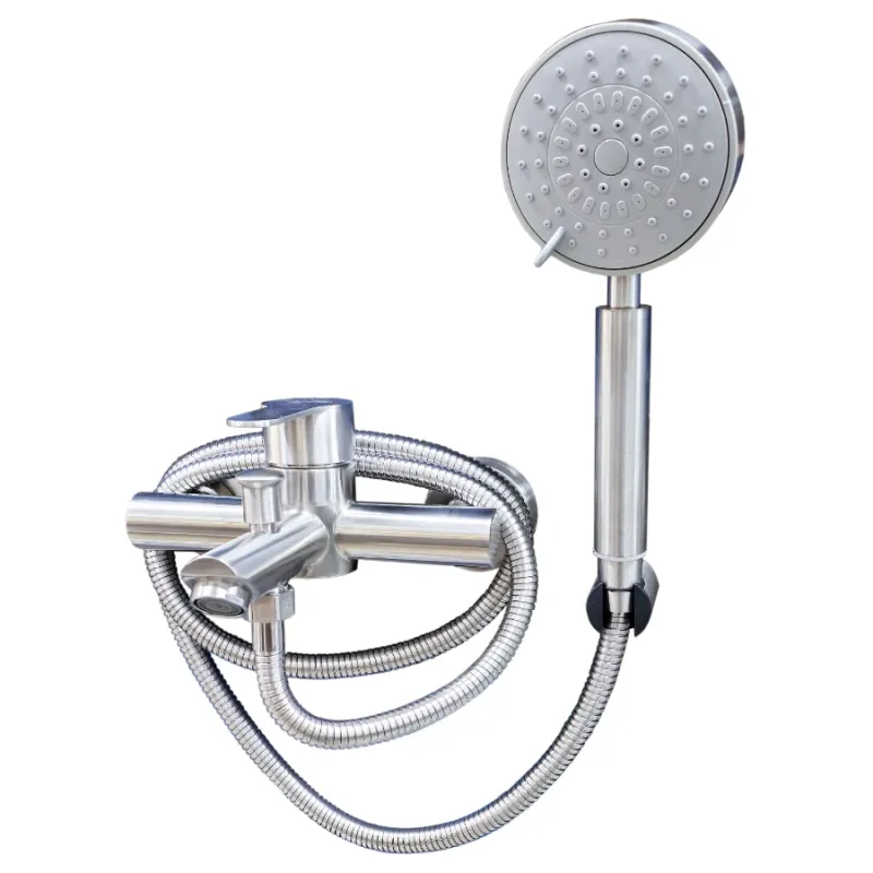 Jaucējkrāns vannas ar dušas komplektu S-4-35K Steel