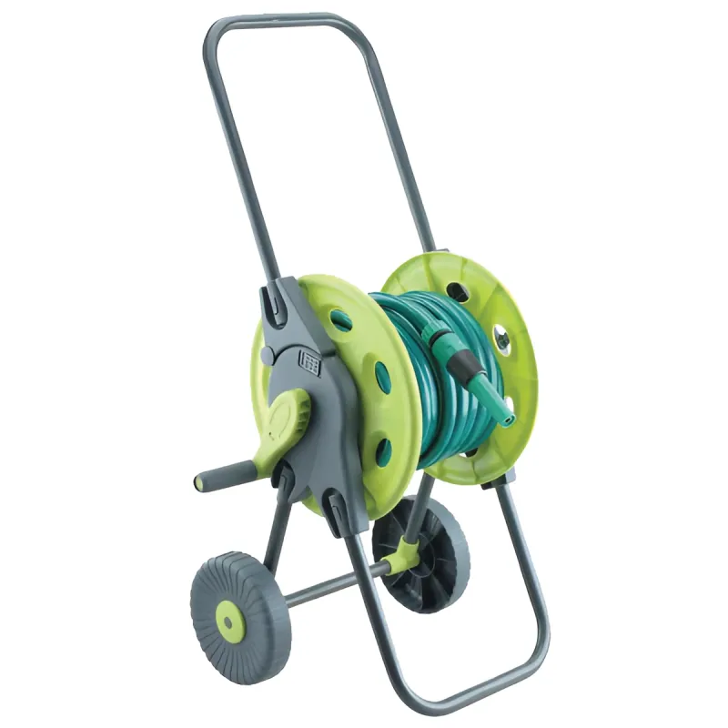 Šļūtenes rati ar šļūteni un piederumiem 20m