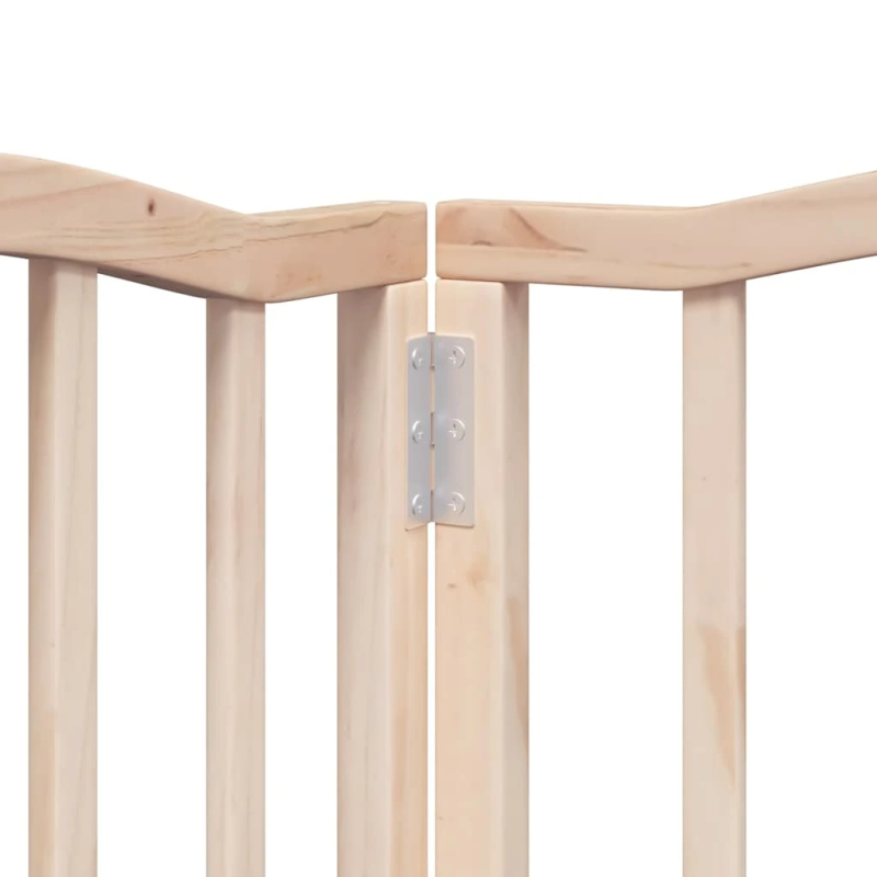 vidaXL suņu vārti ar durvīm, salokāmi, 9 paneļi, 450 cm, papeles koks