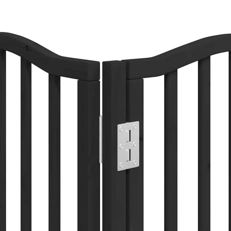 vidaXL suņu vārti ar durvīm, salokāmi, 12 paneļi, 600 cm, papeles koks