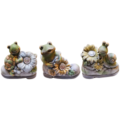 Dārza dekors Zābaks ar dzīvnieciņu, ar solāro gaismu, 3veidi