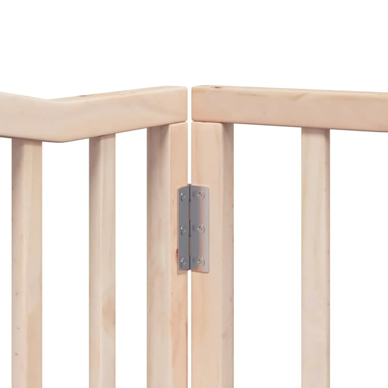 vidaXL suņu vārti ar durvīm, salokāmi, 8 paneļi, 640 cm, papeles koks