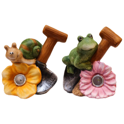 Dārza dekors ar dzīvnieciņu, ar solāro gaismu, 3veidi