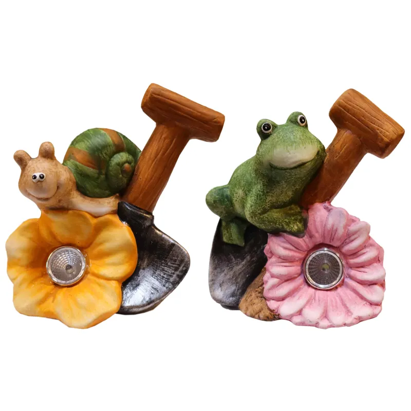 Dārza dekors ar dzīvnieciņu, ar solāro gaismu, 3veidi