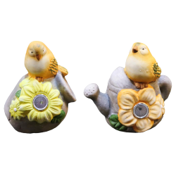 Dārza dekors ar putniņu, ar solāro gaismu, 2veidi