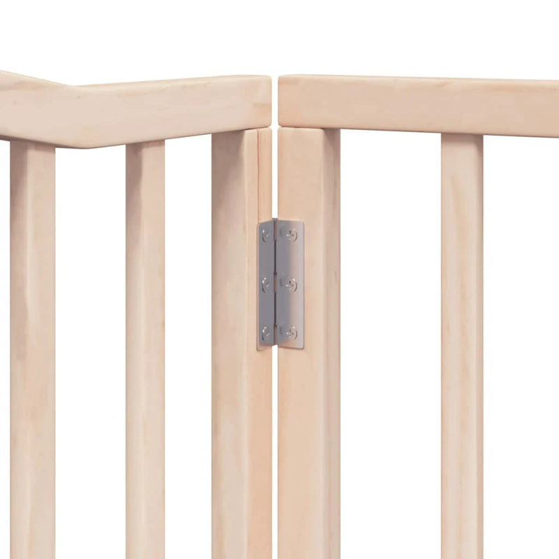 vidaXL suņu vārti ar durvīm, salokāmi, 8 paneļi, 640 cm, papeles koks