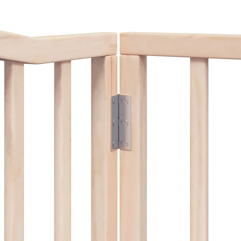 vidaXL suņu vārti ar durvīm, salokāmi, 10 paneļi, 800 cm, papeles koks