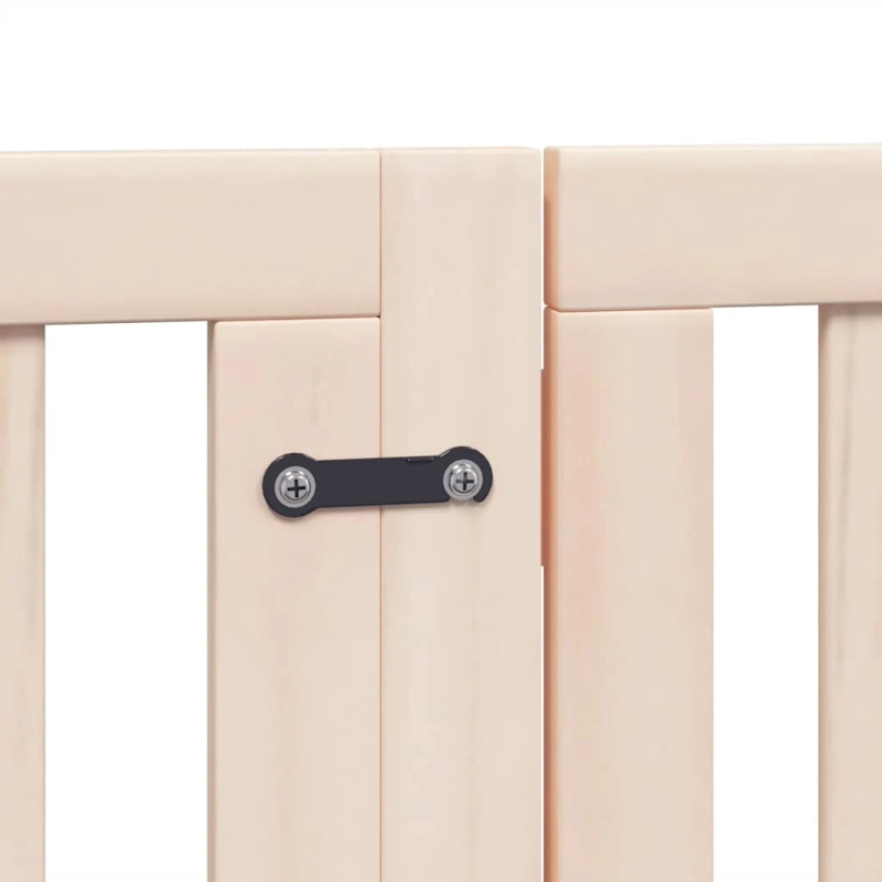 vidaXL suņu vārti ar durvīm, salokāmi, 12 paneļi, 600 cm, papeles koks