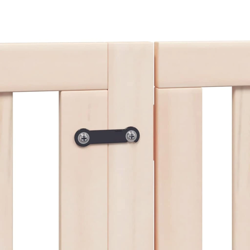 vidaXL suņu vārti ar durvīm, salokāmi, 15 paneļi, 750 cm, papeles koks