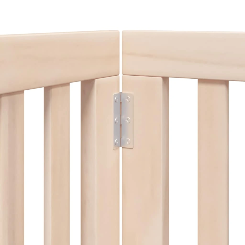 vidaXL suņu vārti ar durvīm, salokāmi, 9 paneļi, 450 cm, papeles koks