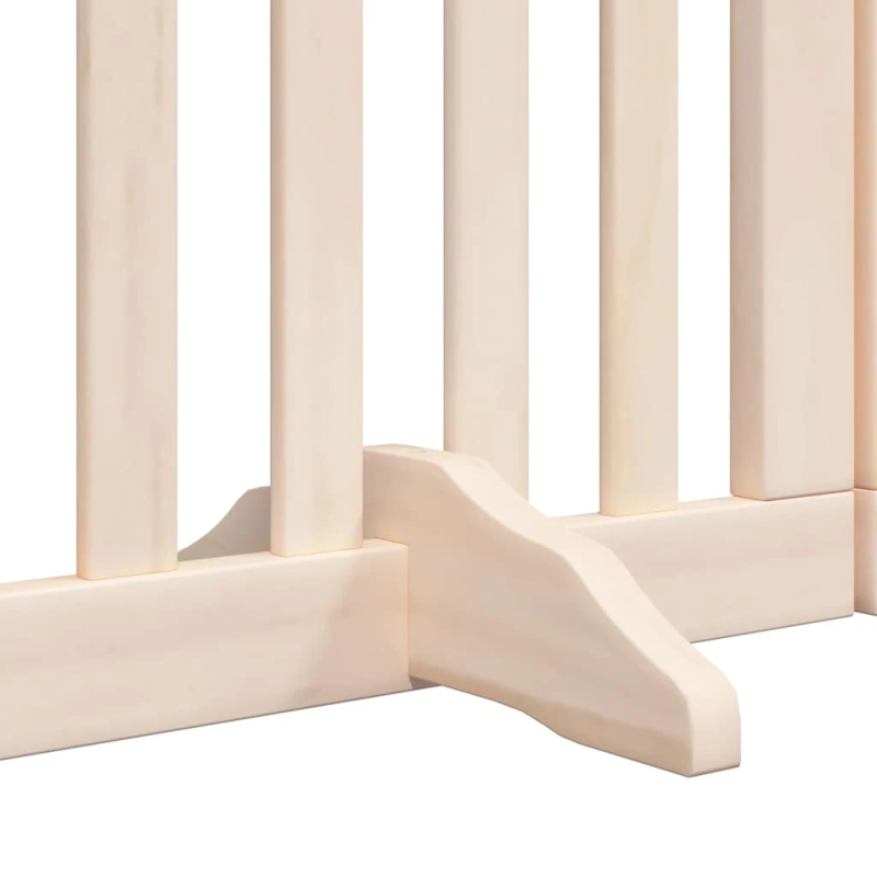 vidaXL suņu vārti ar durvīm, salokāmi, 12 paneļi, 600 cm, papeles koks