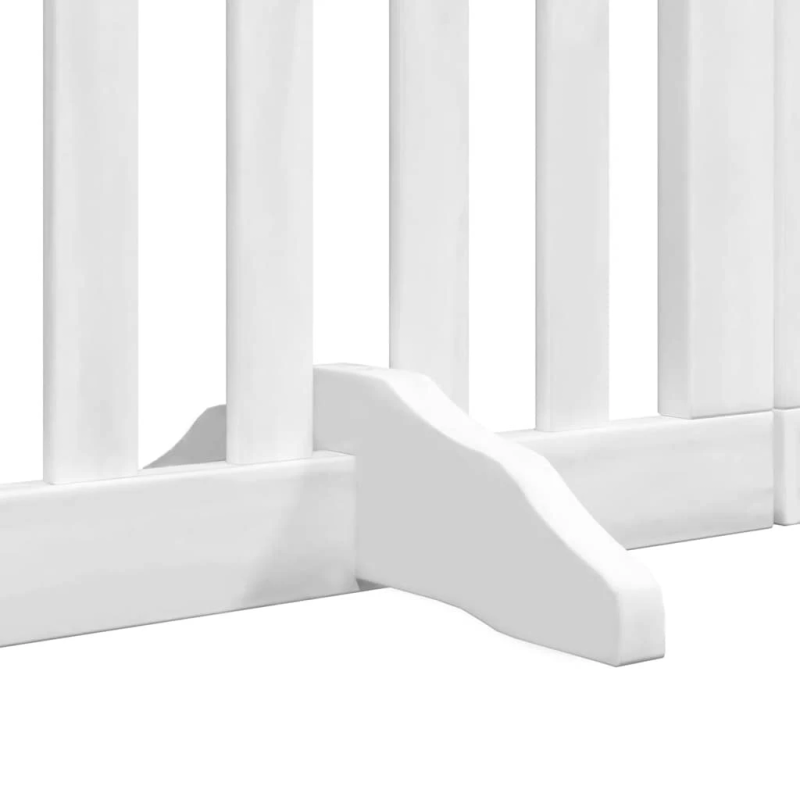 vidaXL suņu vārti ar durvīm, salokāmi, 15 paneļi, 750 cm, papeles koks