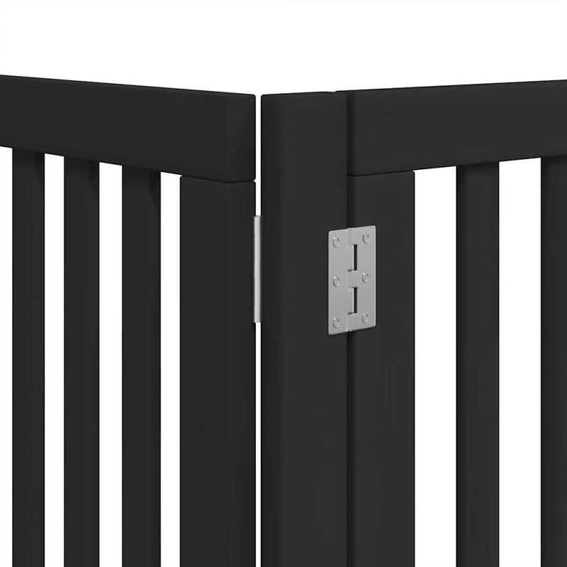 vidaXL suņu vārti ar durvīm, salokāmi, 9 paneļi, 450 cm, papeles koks