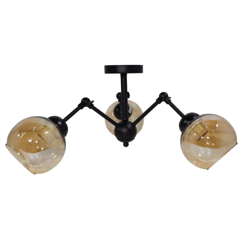 Griestu lampa, 3 kupoli, ZX312-3, 3x60W E27