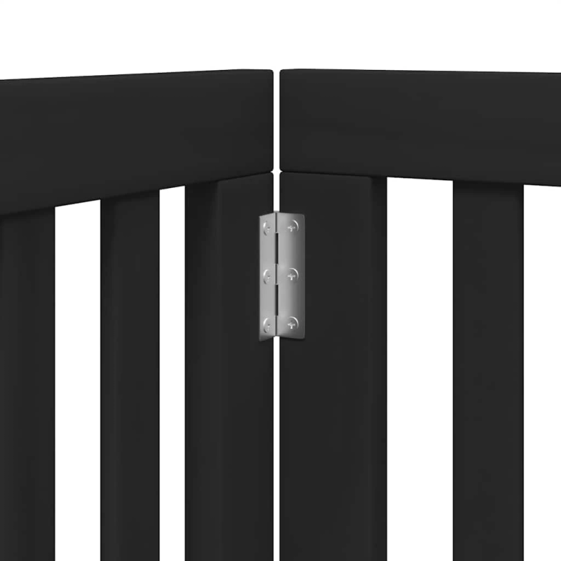 vidaXL suņu vārti ar durvīm, salokāmi, 9 paneļi, 450 cm, papeles koks