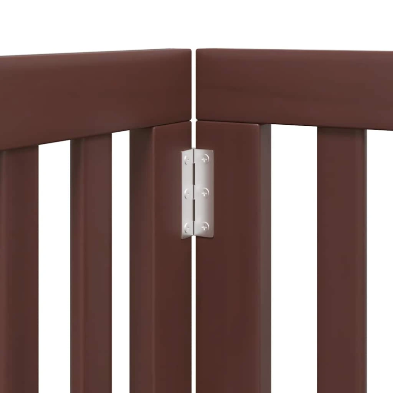 vidaXL suņu vārti ar durvīm, salokāmi, 15 paneļi, 750 cm, papeles koks