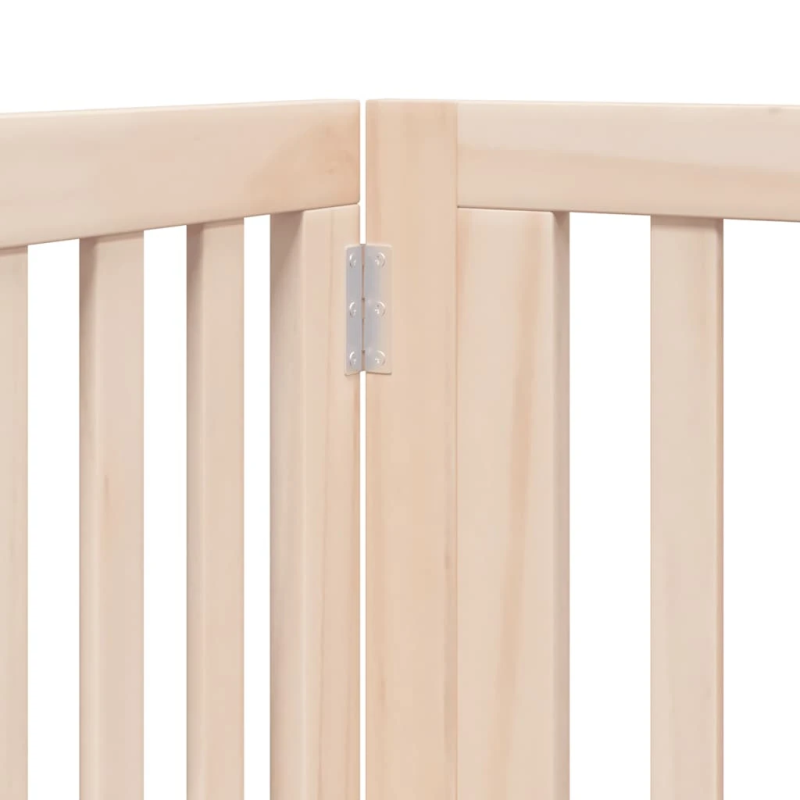 vidaXL suņu vārti ar durvīm, salokāmi, 6 paneļi, 480 cm, papeles koks