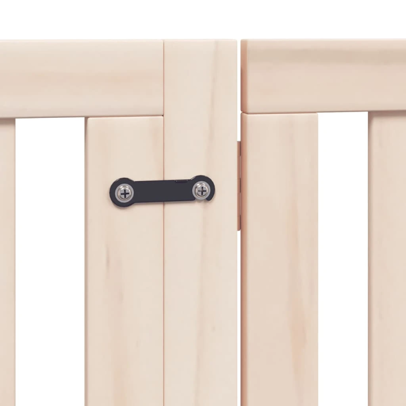 vidaXL suņu vārti ar durvīm, salokāmi, 10 paneļi, 800 cm, papeles koks