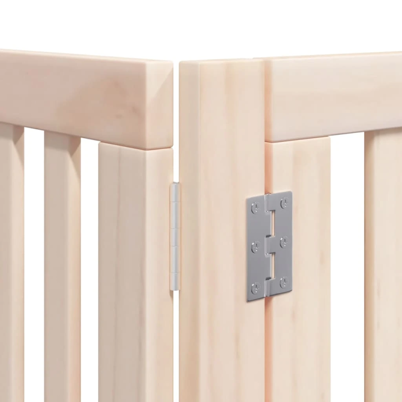 vidaXL suņu vārti ar durvīm, salokāmi, 10 paneļi, 800 cm, papeles koks