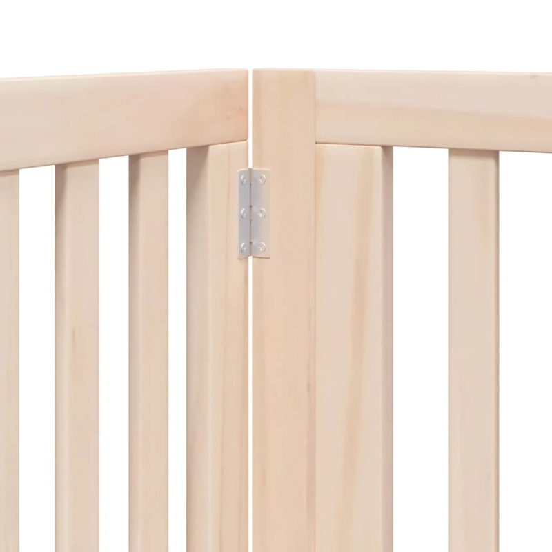 vidaXL suņu vārti ar durvīm, salokāmi, 12 paneļi, 960 cm, papeles koks