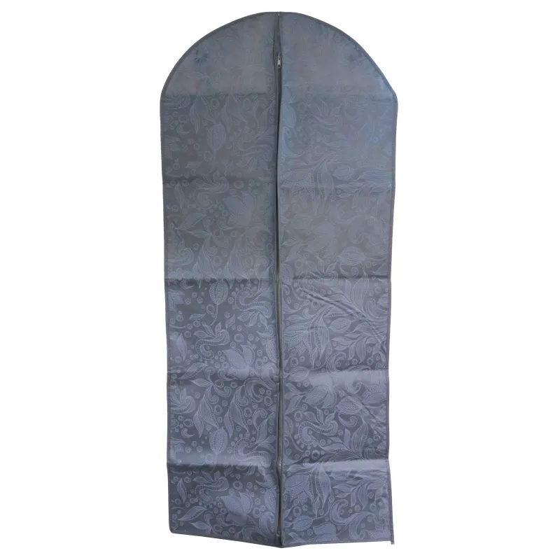 Uzglabāšanas maiss drēbēm 60x135cm, pelēks ar rakstu