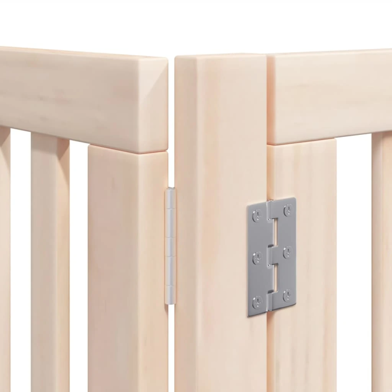 vidaXL suņu vārti ar durvīm, salokāmi, 8 paneļi, 640 cm, papeles koks