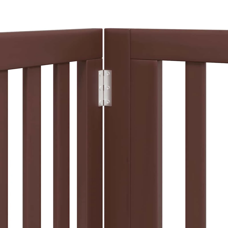 vidaXL suņu vārti ar durvīm, salokāmi, 12 paneļi, 960 cm, papeles koks