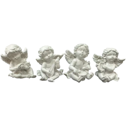 Dekors Eņģelītis muzicējošs 6x4x6cm
