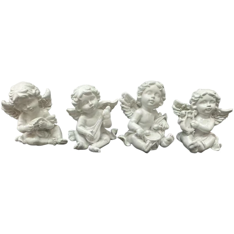 Dekors Eņģelītis muzicējošs 6x4x6cm