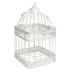 Dekoratīvs Būrītis 14x14x25cm, antīki balts