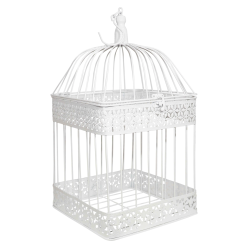 Dekoratīvs Būrītis 23x23x43cm, antīki balts