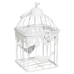 Dekoratīvs Būrītis 11x11x19cm, balts