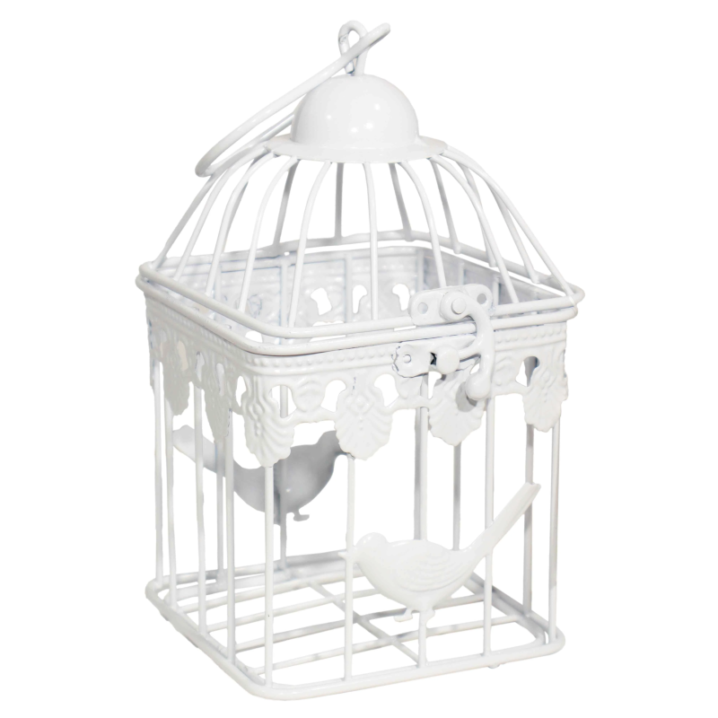 Dekoratīvs Būrītis 11x11x19cm, balts