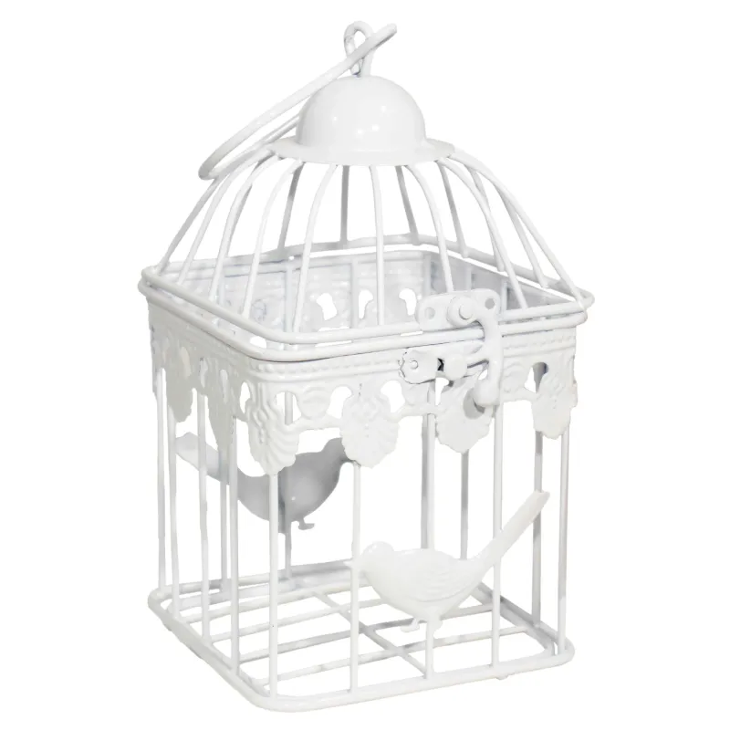 Dekoratīvs Būrītis 11x11x19cm, balts