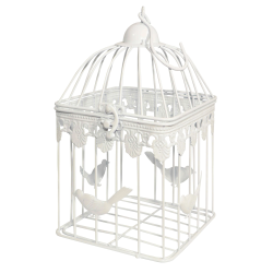 Dekoratīvs Būrītis 14x14x25cm, balts